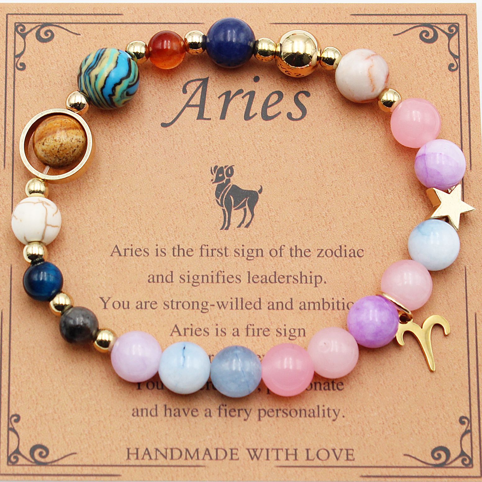 Eight Planets 12 Constellation Beaded Bracelet