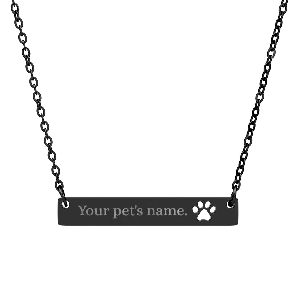 Personalized Engraved Paw Necklace