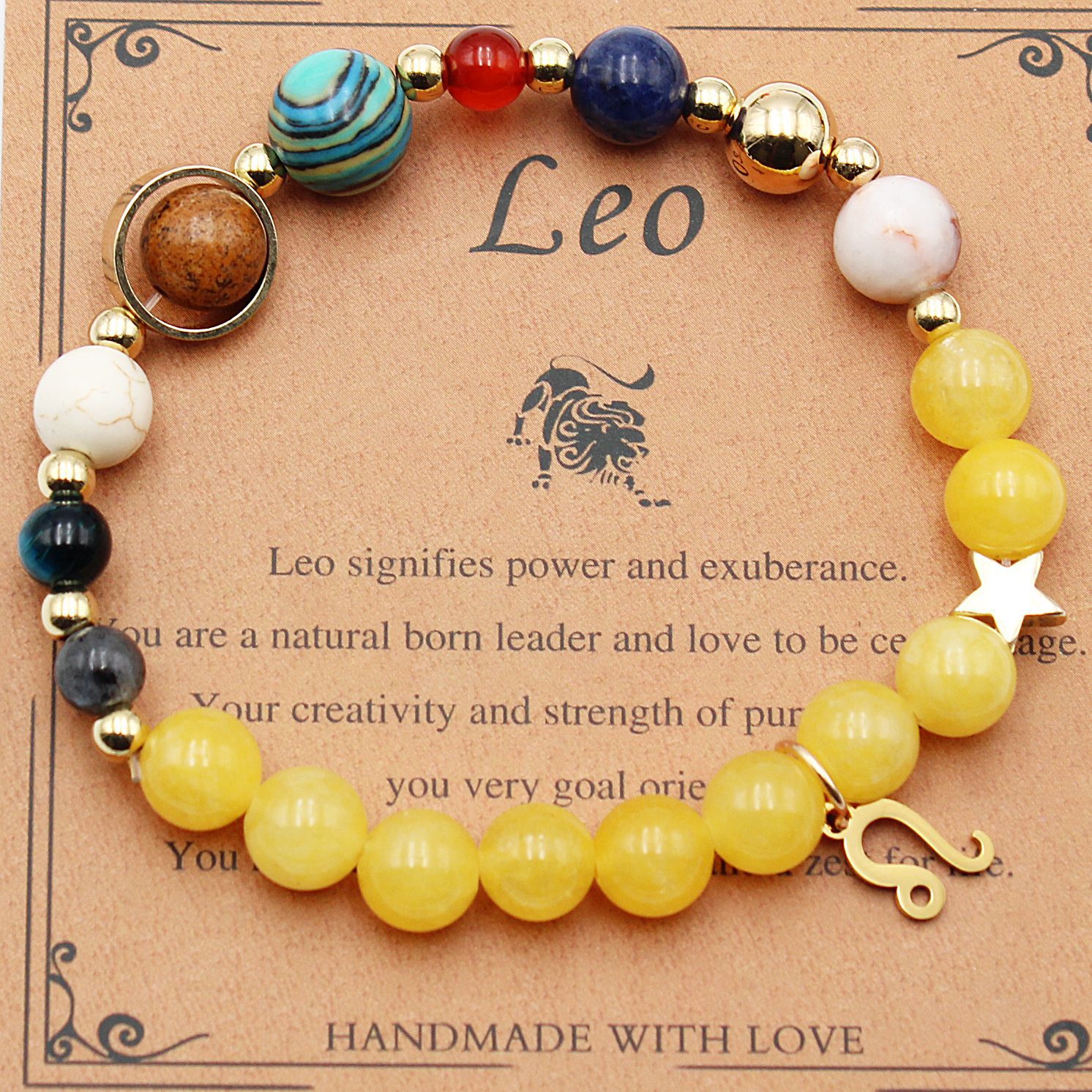 Eight Planets 12 Constellation Beaded Bracelet