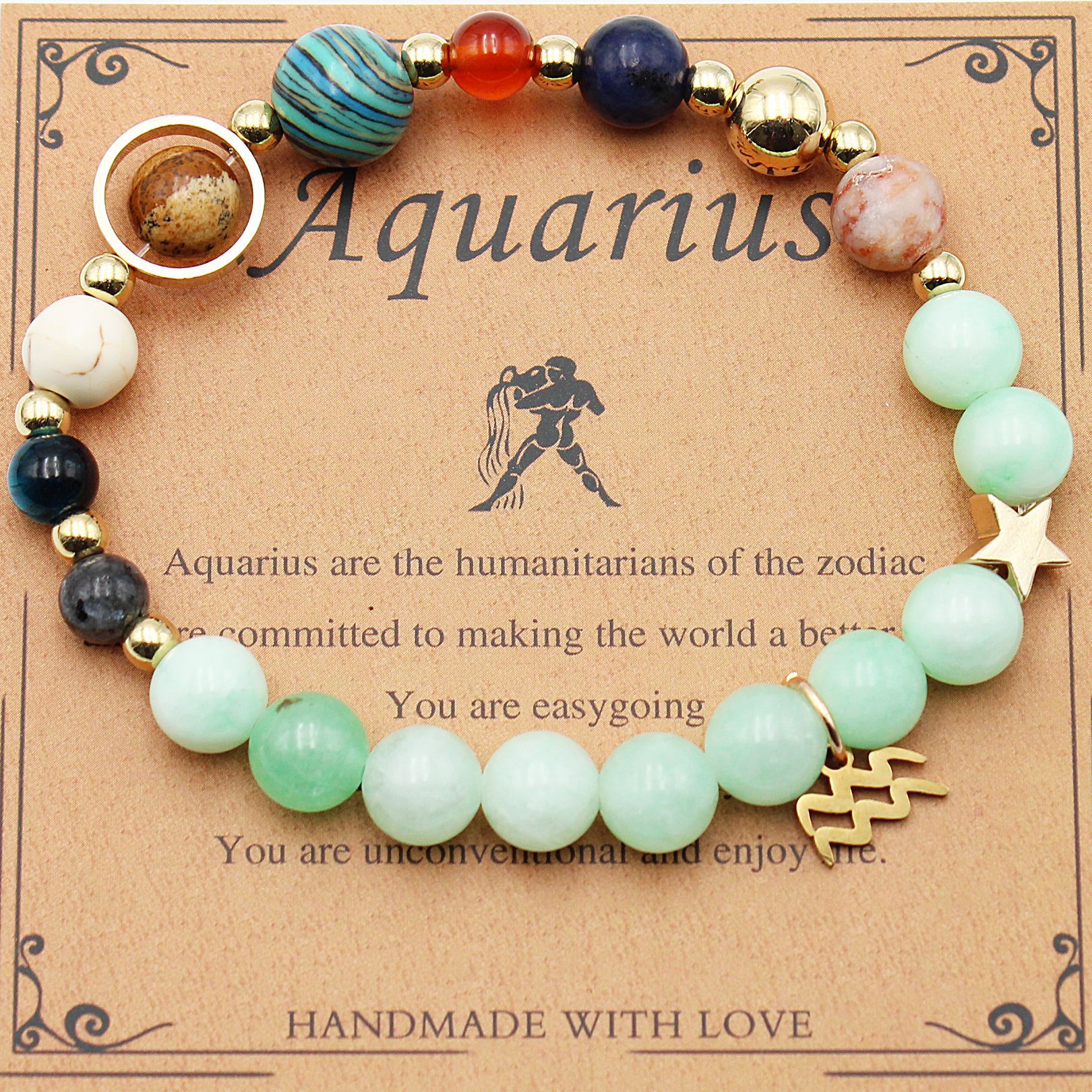 Eight Planets 12 Constellation Beaded Bracelet