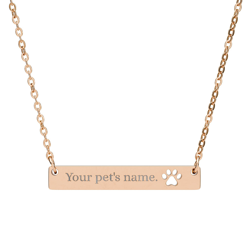 Personalized Engraved Paw Necklace