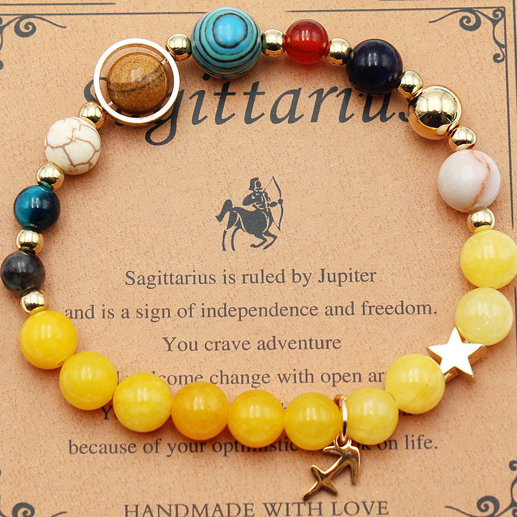 Eight Planets 12 Constellation Beaded Bracelet