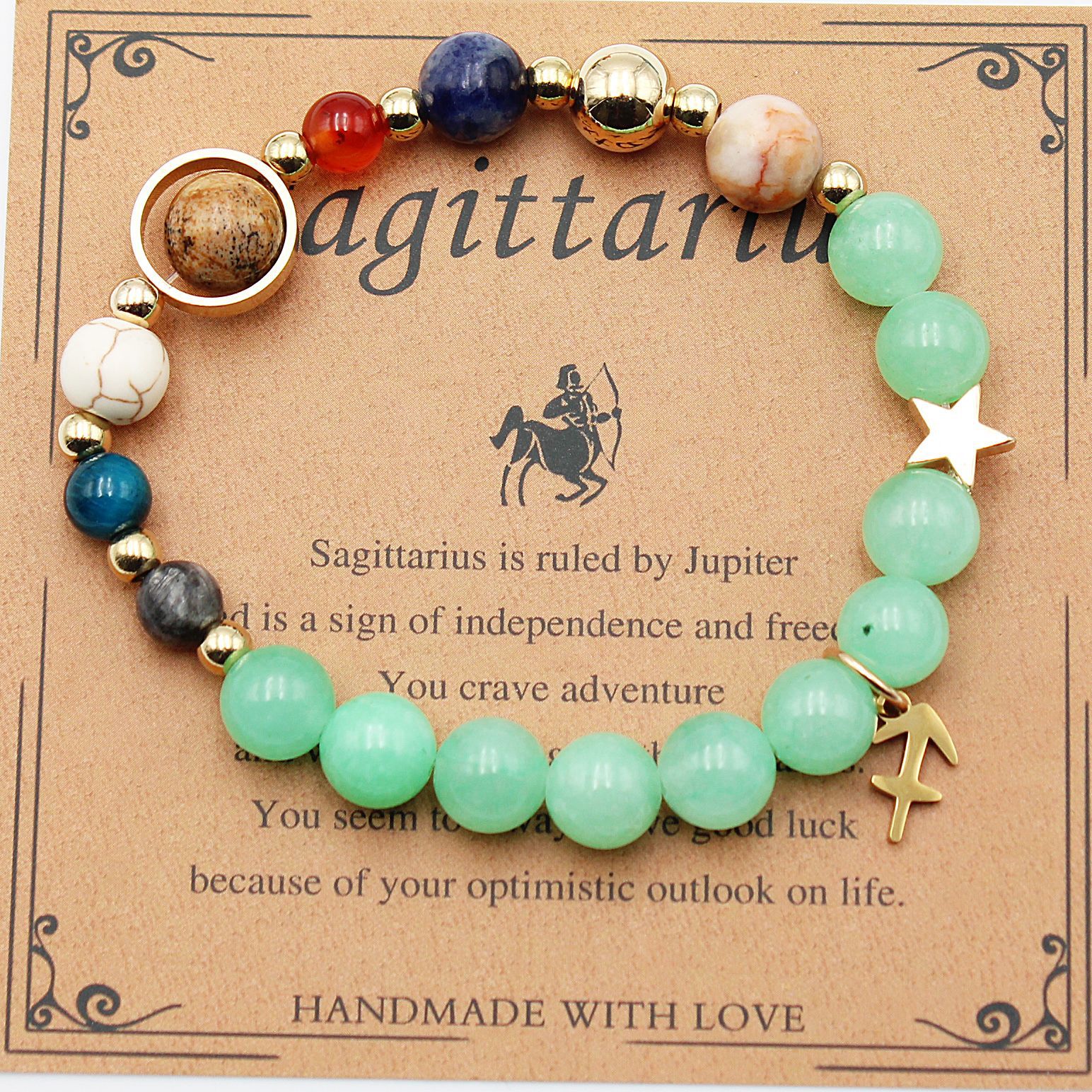 Eight Planets 12 Constellation Beaded Bracelet