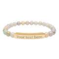 Engraved Natural Stone Beaded Bracelet