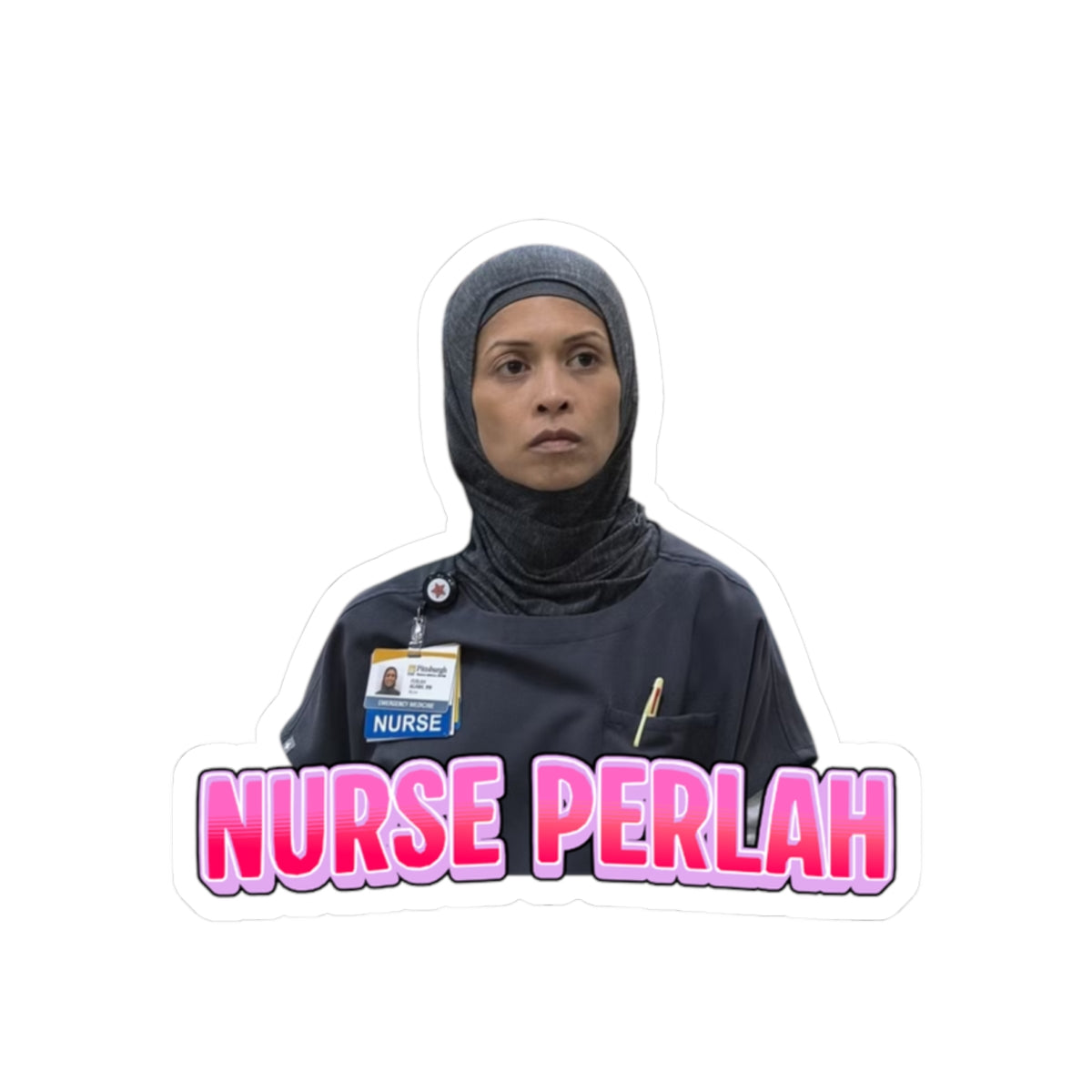 Nurse Perlah 'The Pitt' Vinyl Sticker