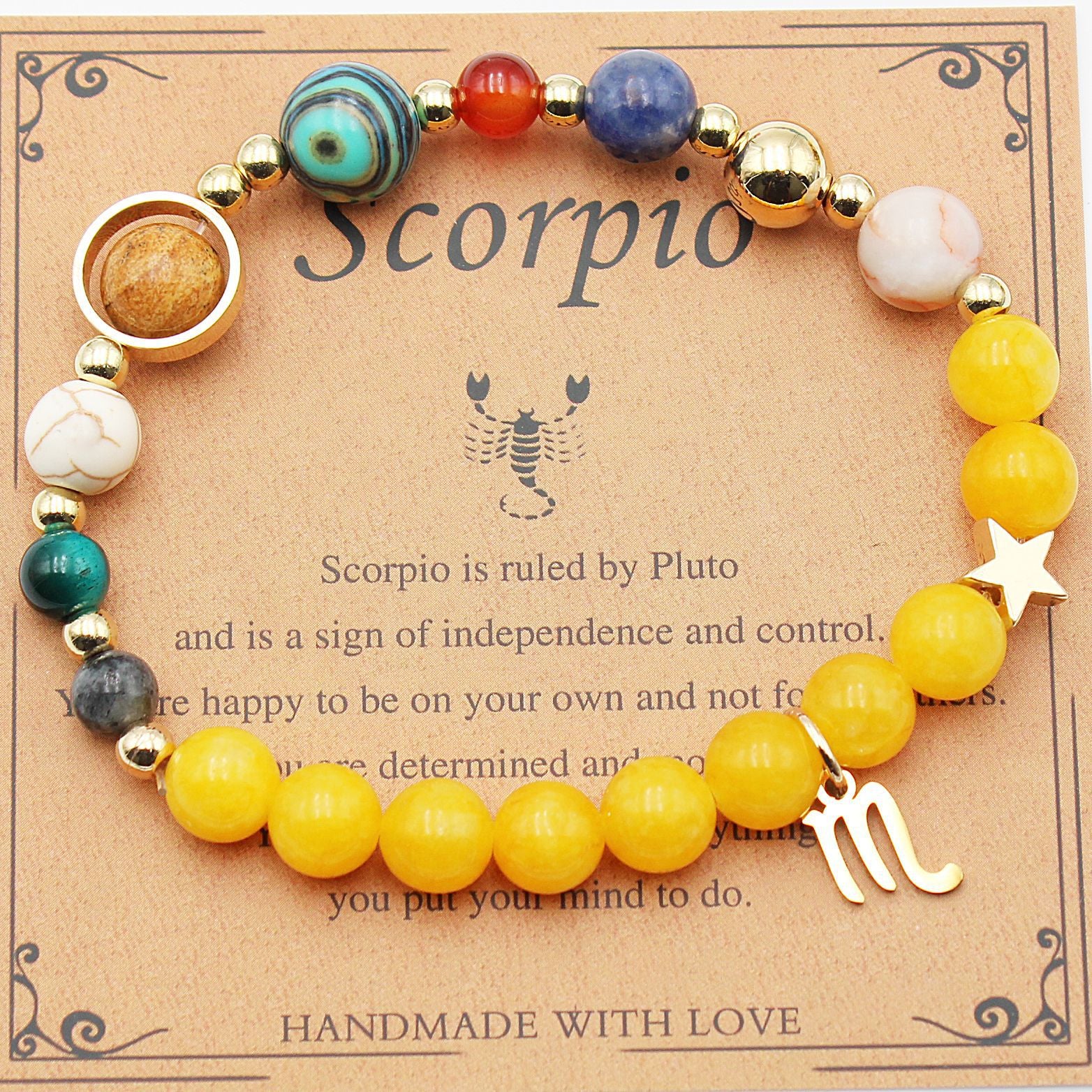 Eight Planets 12 Constellation Beaded Bracelet