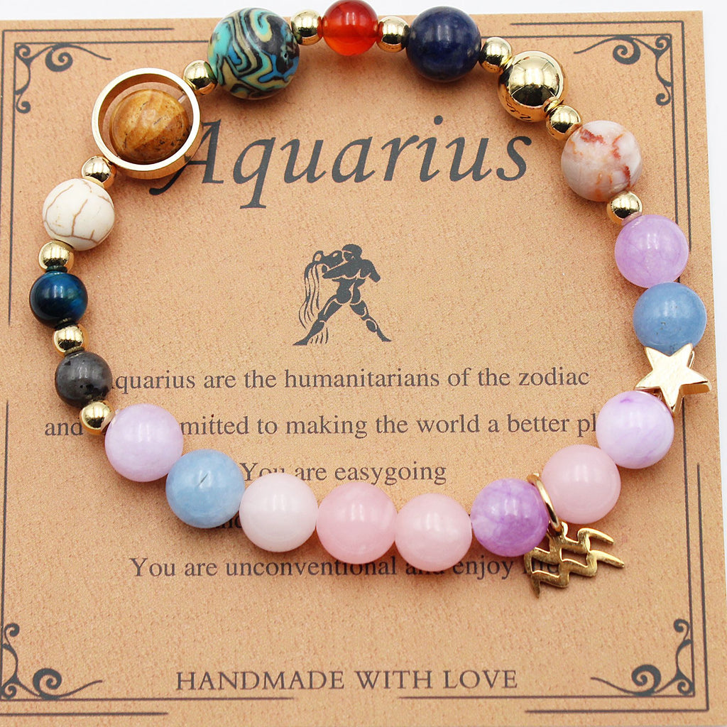 Eight Planets 12 Constellation Beaded Bracelet
