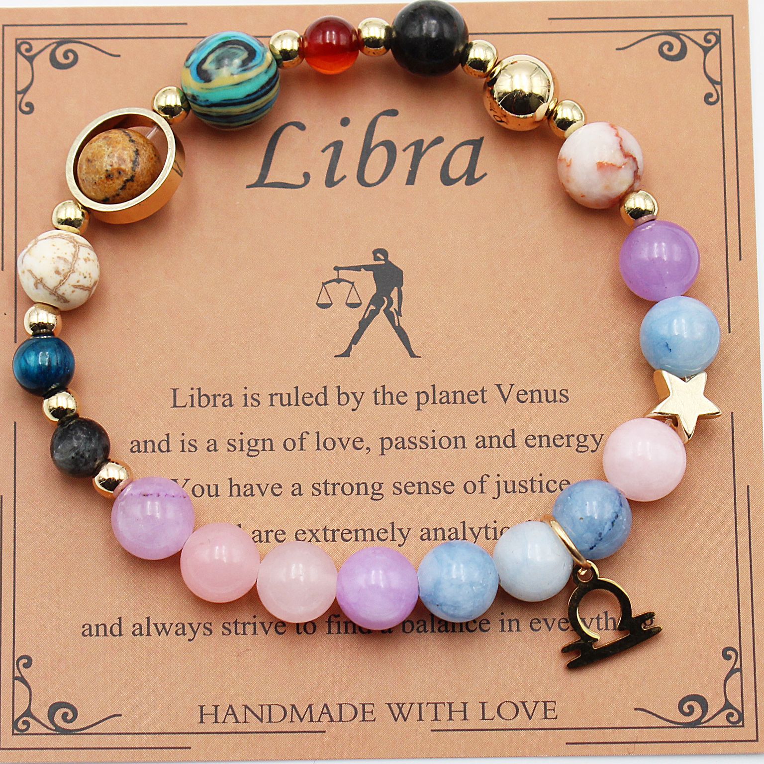 Eight Planets 12 Constellation Beaded Bracelet