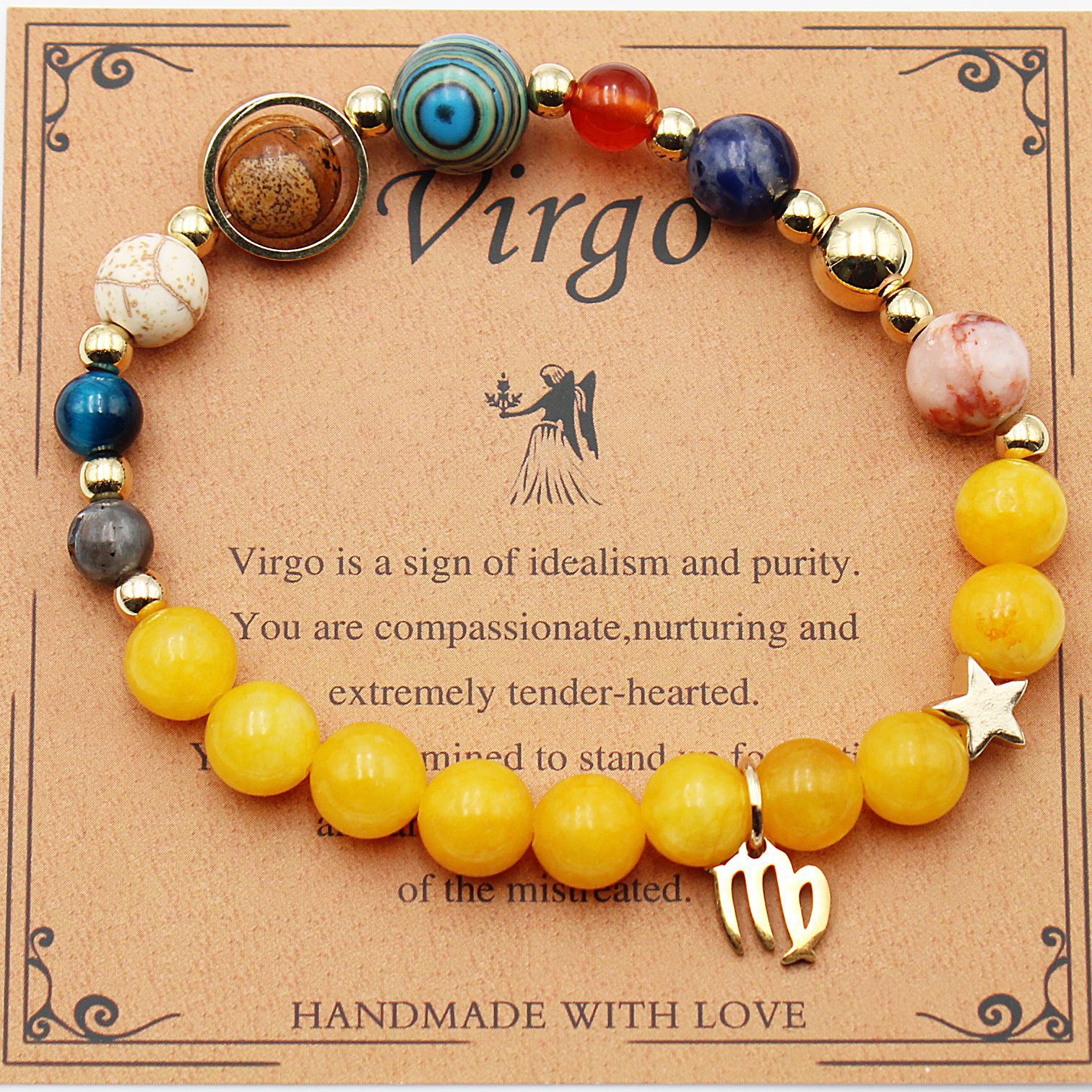 Eight Planets 12 Constellation Beaded Bracelet