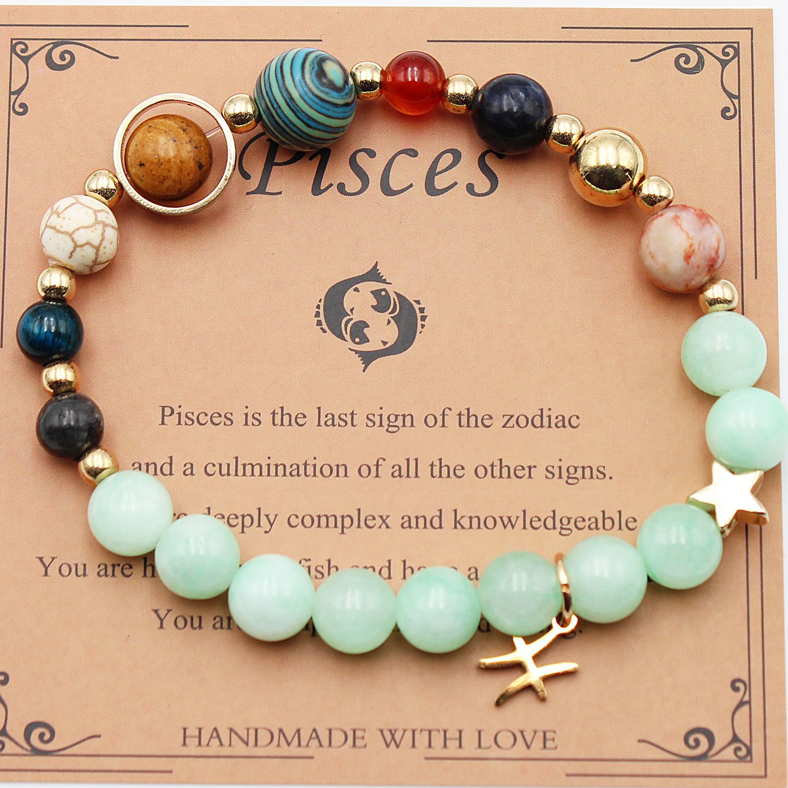 Eight Planets 12 Constellation Beaded Bracelet