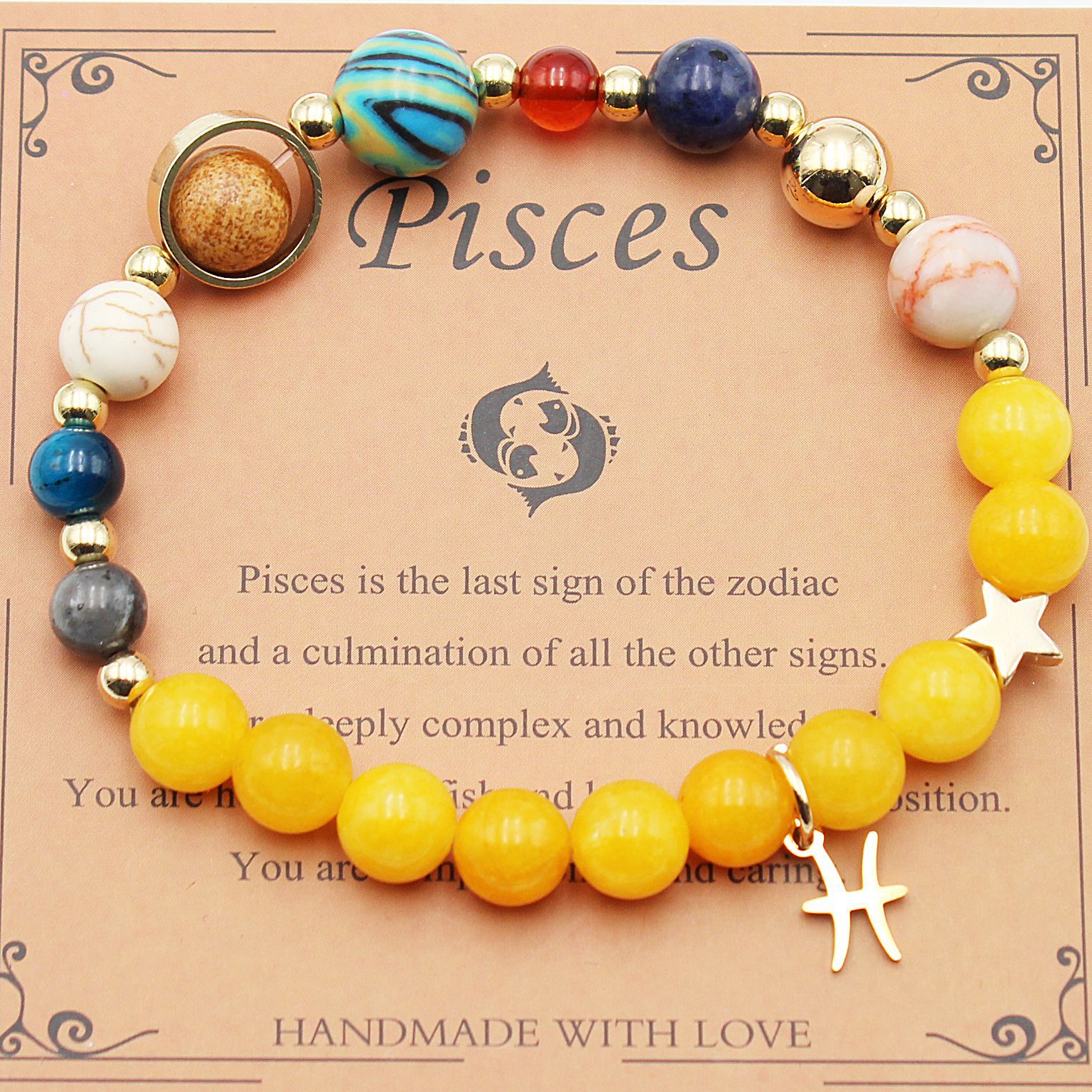 Eight Planets 12 Constellation Beaded Bracelet
