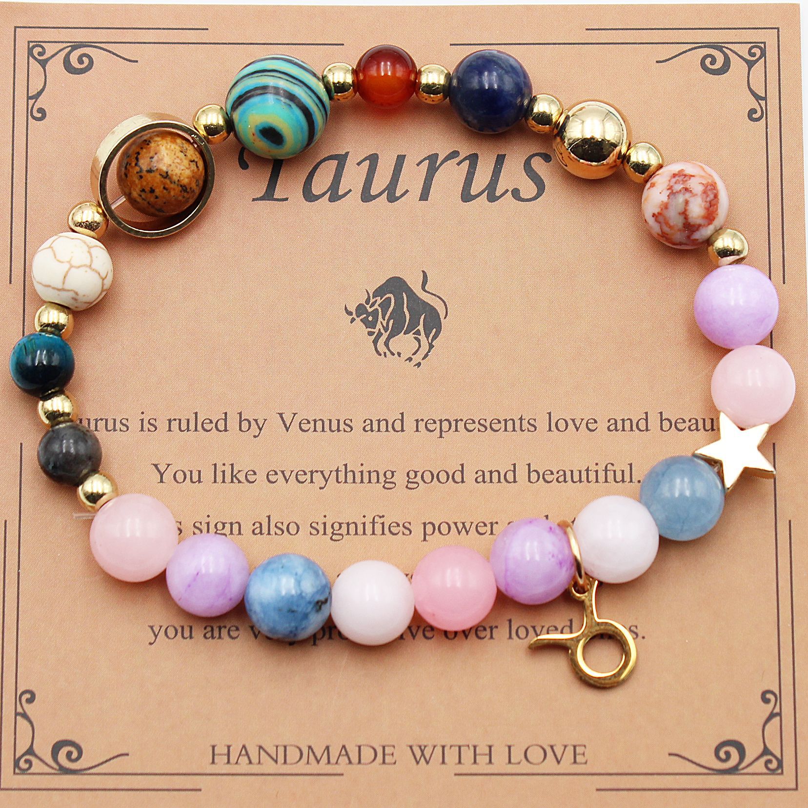 Eight Planets 12 Constellation Beaded Bracelet
