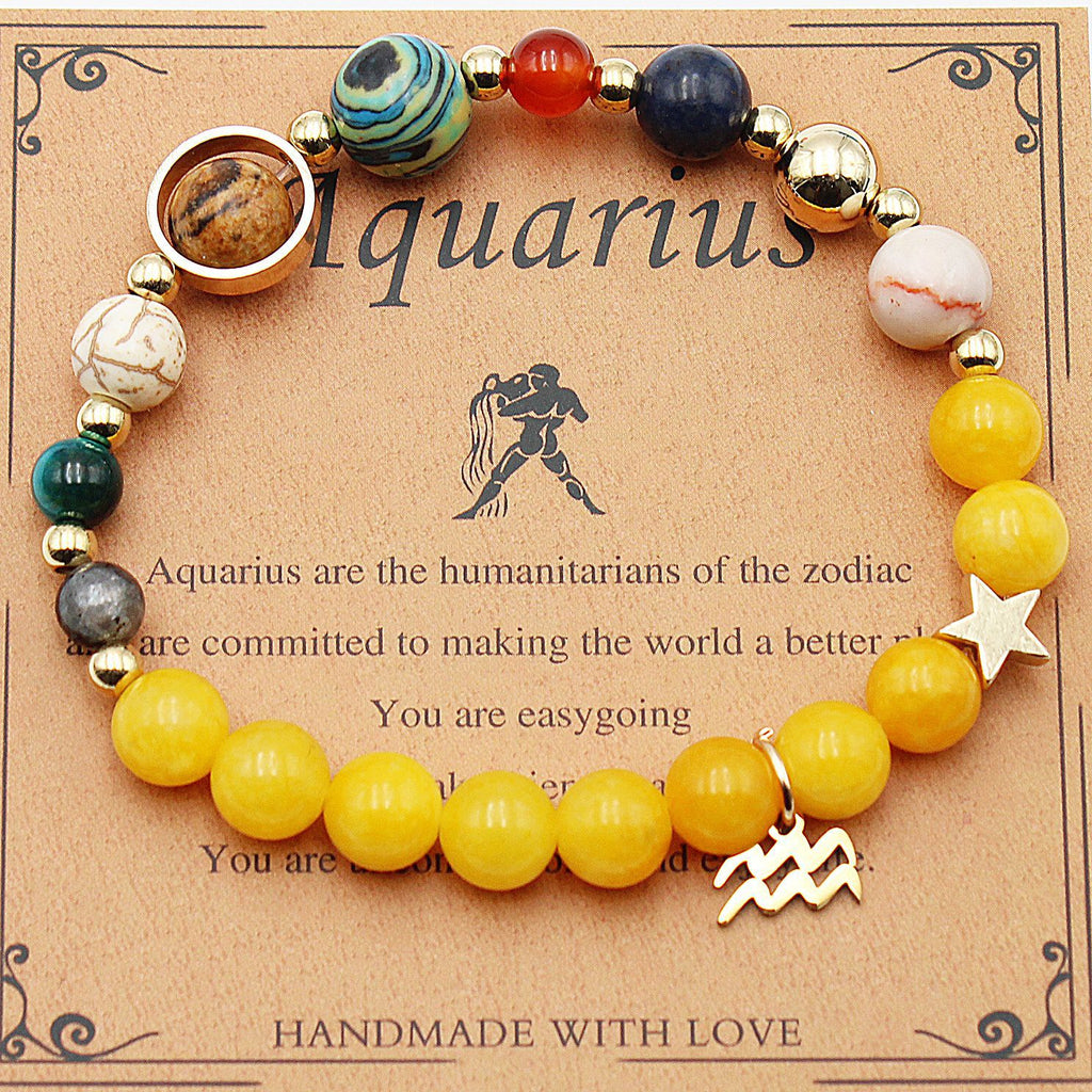 Eight Planets 12 Constellation Beaded Bracelet