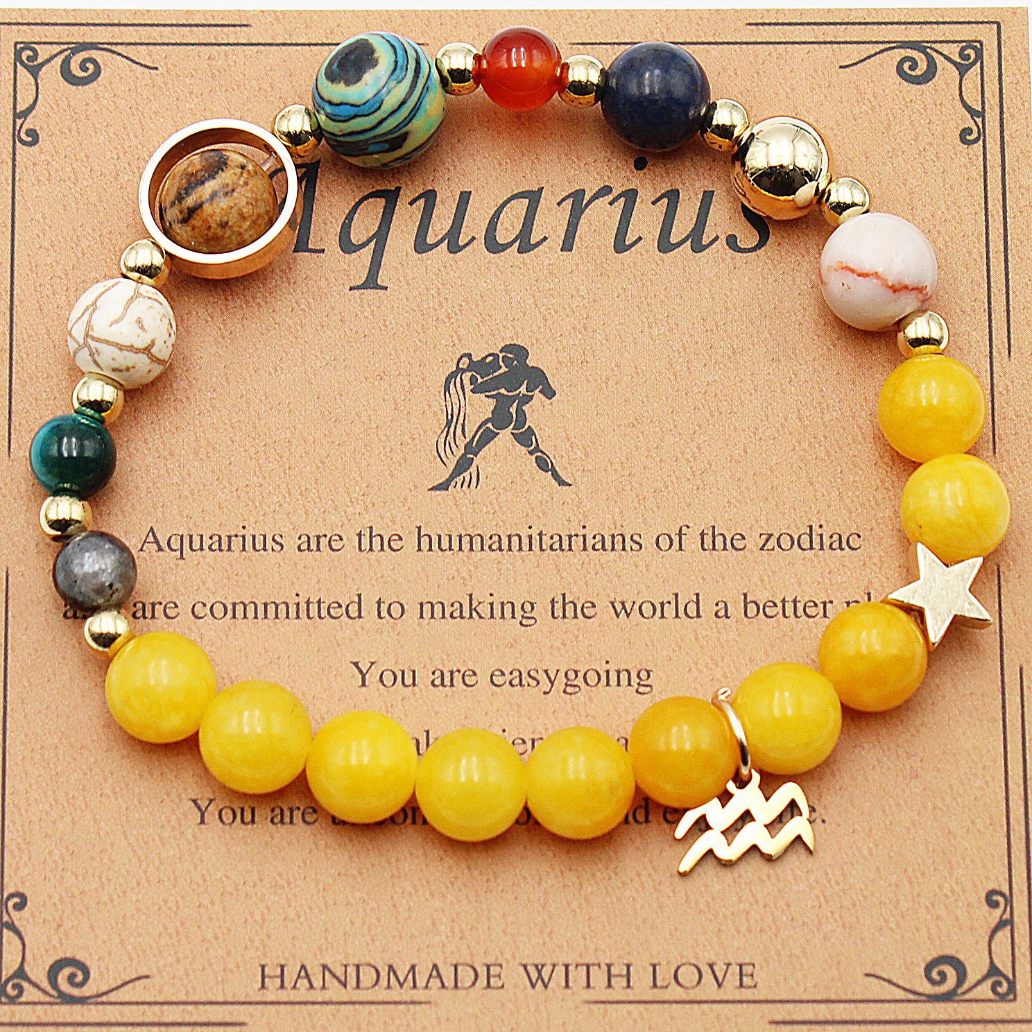 Eight Planets 12 Constellation Beaded Bracelet