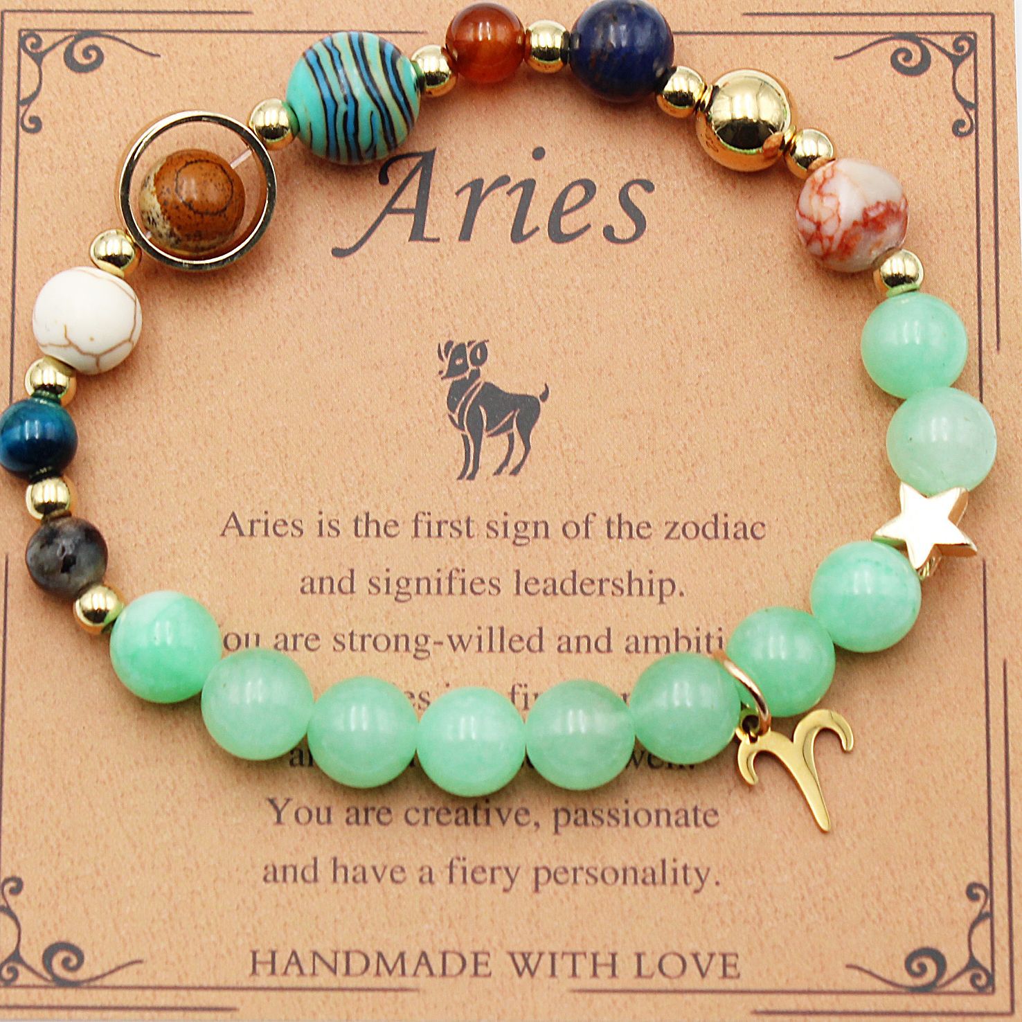 Eight Planets 12 Constellation Beaded Bracelet