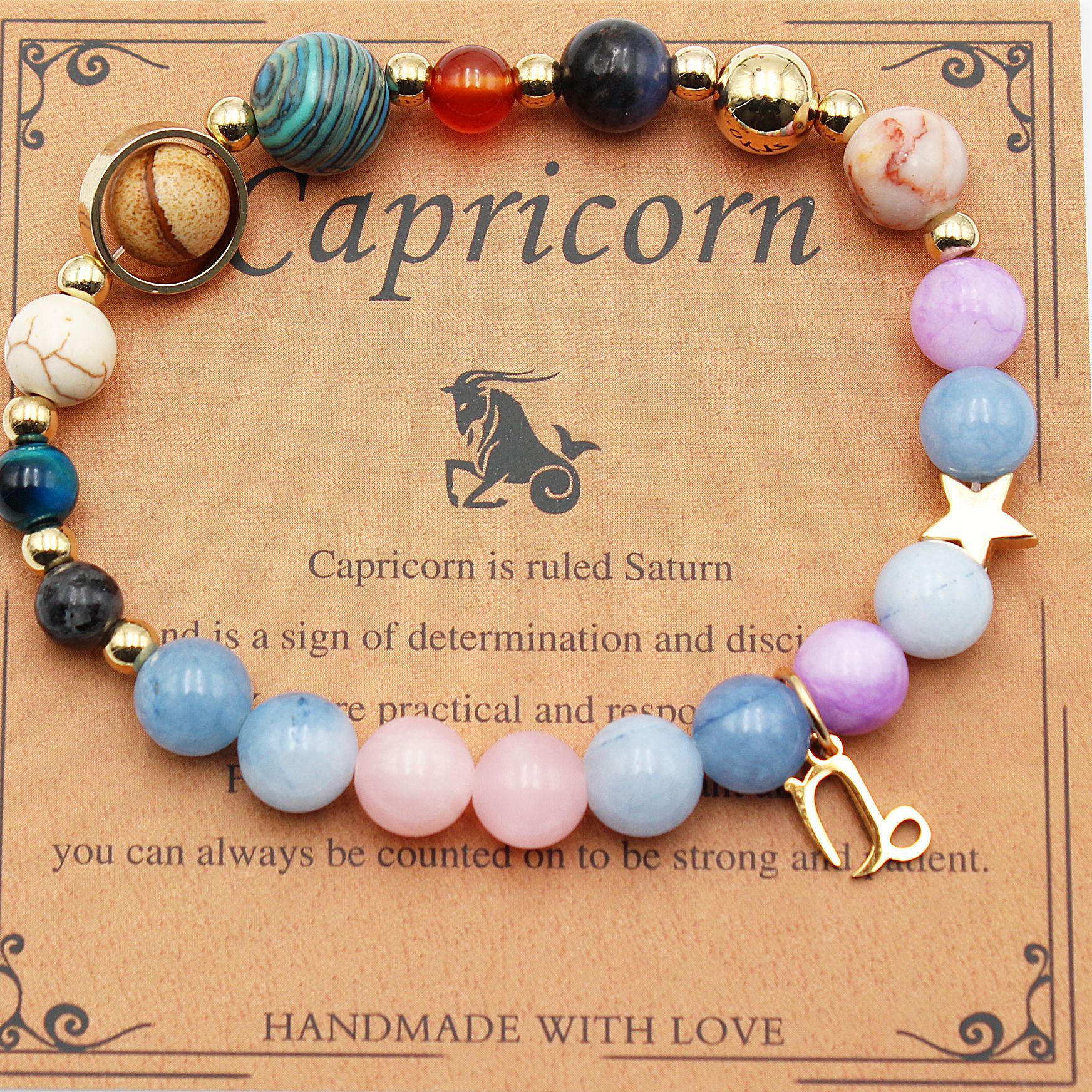 Eight Planets 12 Constellation Beaded Bracelet
