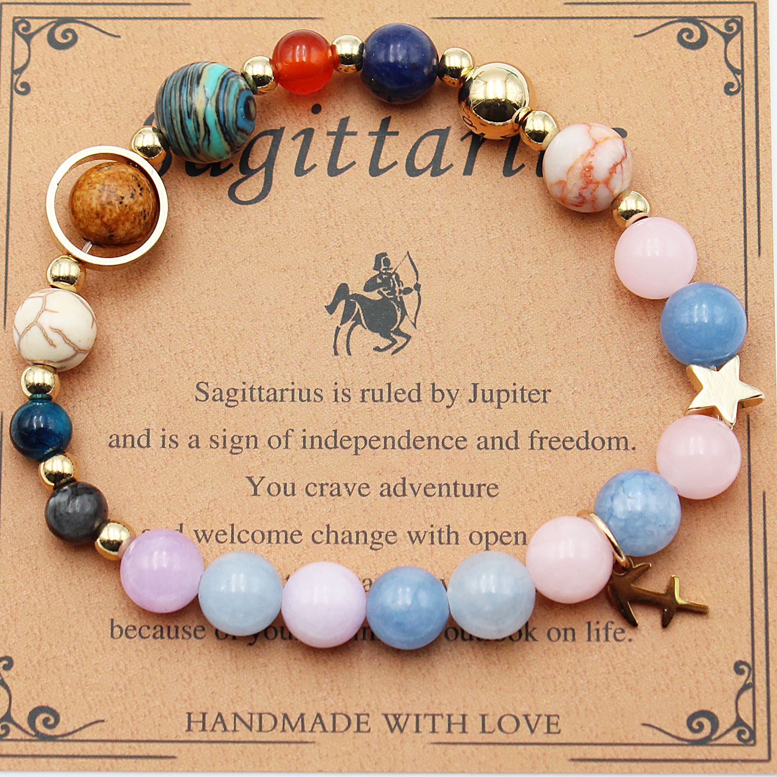 Eight Planets 12 Constellation Beaded Bracelet